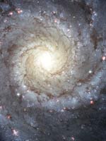 Спиральная Галактика M74 (фото Хаббла)