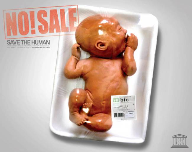 Плакат к запрету клонирования людей